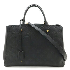 LOUIS VUITTON Monogram Empreinte Montaigne Handbag Tote Bag Shoulder Noir Black
